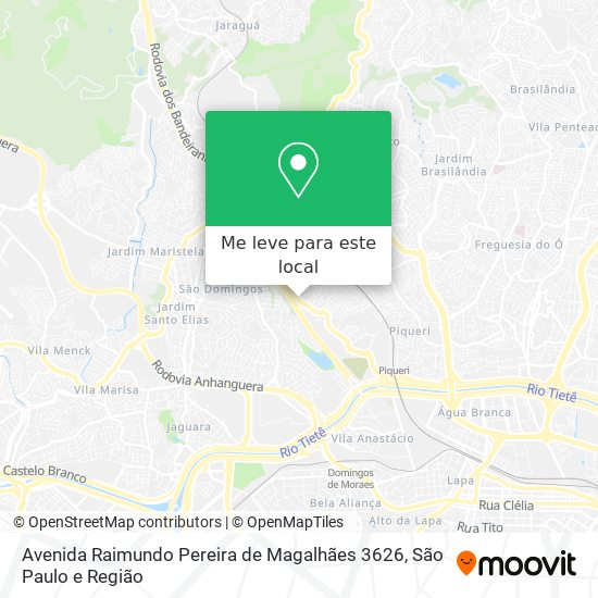 Avenida Raimundo Pereira de Magalhães 3626 mapa