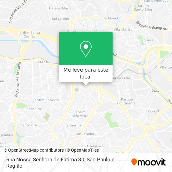 Rua Nossa Senhora de Fátima 30 mapa