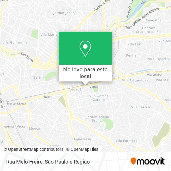 Rua Melo Freire mapa