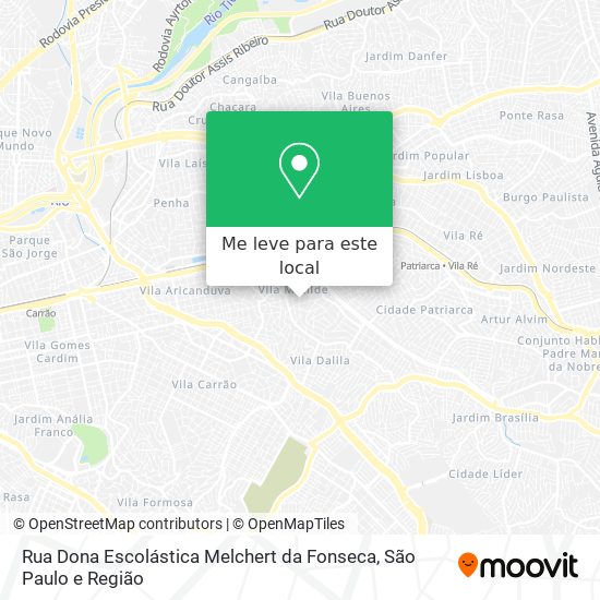 Rua Dona Escolástica Melchert da Fonseca mapa