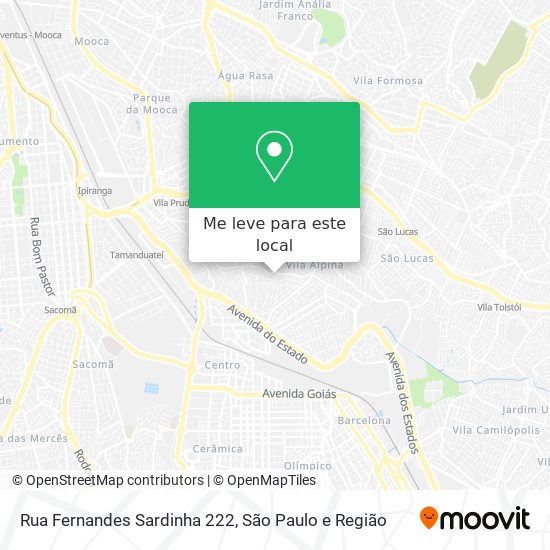 Rua Fernandes Sardinha 222 mapa