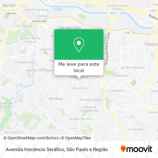 Avenida Inocêncio Seráfico mapa