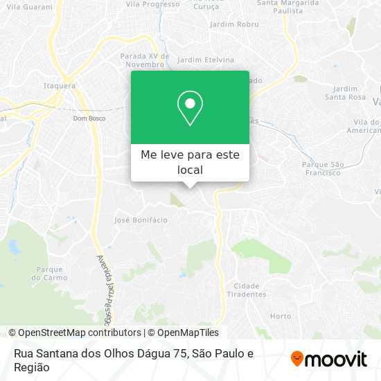 Rua Santana dos Olhos Dágua 75 mapa