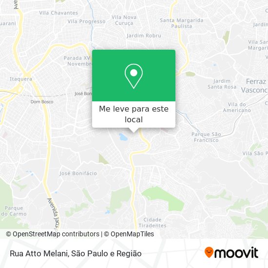 Rua Atto Melani mapa