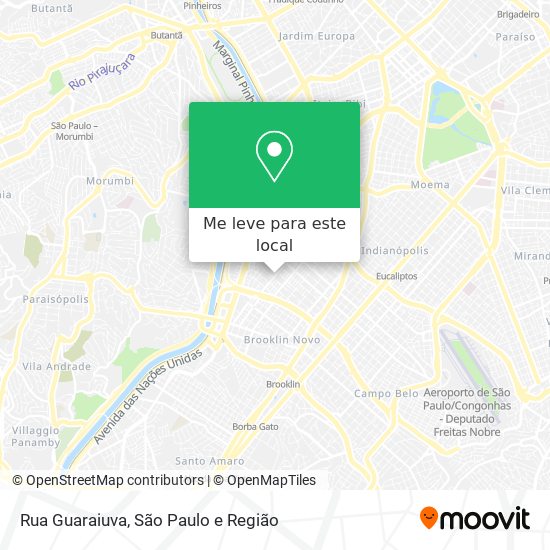 Rua Guaraiuva mapa