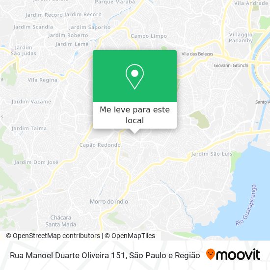 Rua Manoel Duarte Oliveira 151 mapa