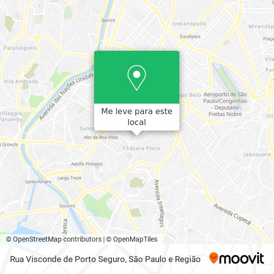 Rua Visconde de Porto Seguro mapa