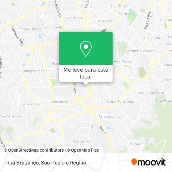 Rua Bragança mapa