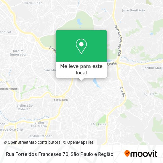 Rua Forte dos Franceses 70 mapa