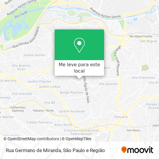 Rua Germano de Miranda mapa