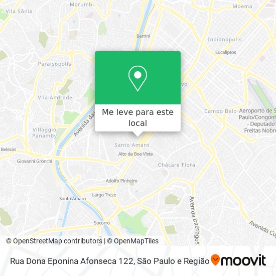 Rua Dona Eponina Afonseca 122 mapa