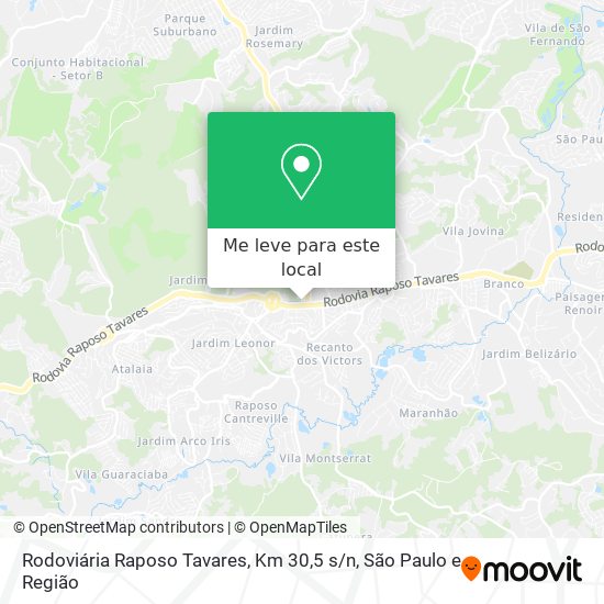 Rodoviária Raposo Tavares, Km 30,5 s / n mapa