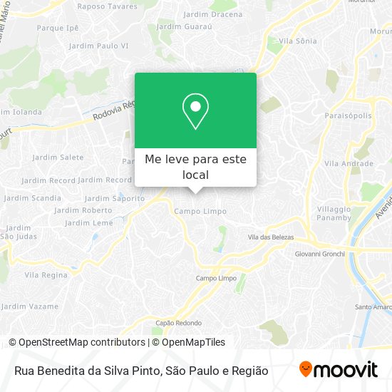 Rua Benedita da Silva Pinto mapa