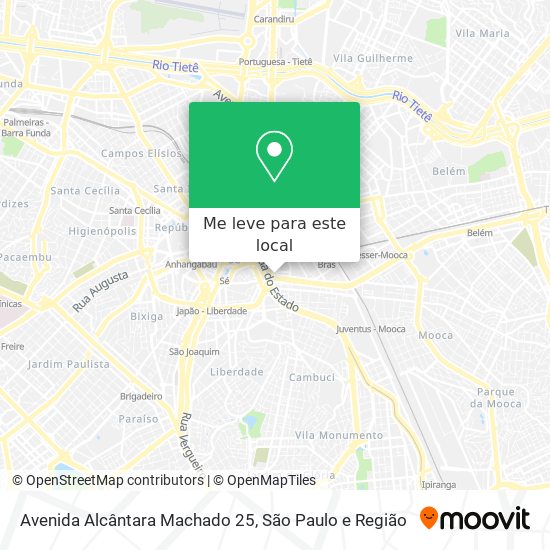 Avenida Alcântara Machado 25 mapa