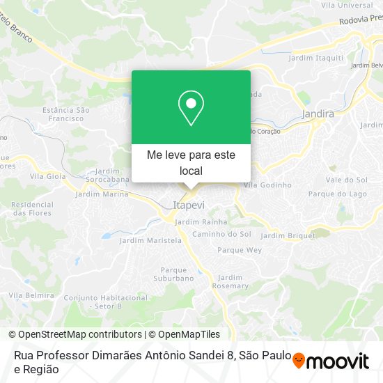 Rua Professor Dimarães Antônio Sandei 8 mapa