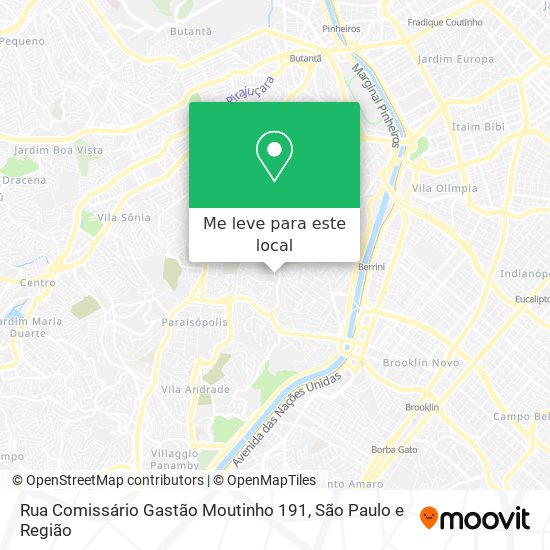 Rua Comissário Gastão Moutinho 191 mapa