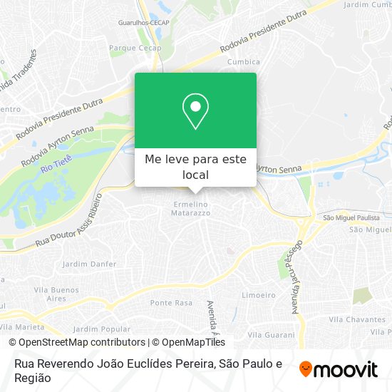 Rua Reverendo João Euclídes Pereira mapa