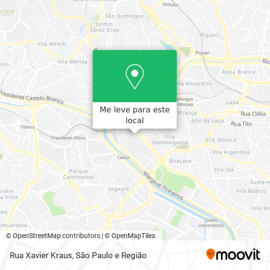 Rua Xavier Kraus mapa