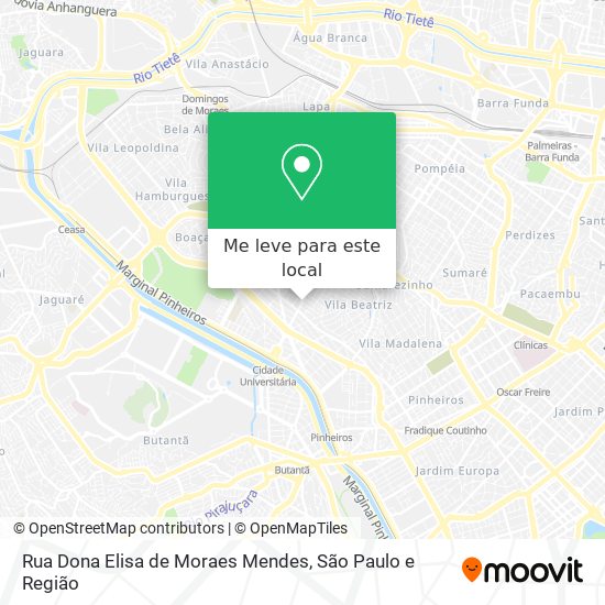 Rua Dona Elisa de Moraes Mendes mapa