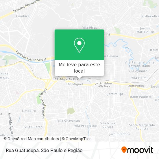 Rua Guatucupá mapa