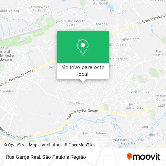Rua Garça Real mapa