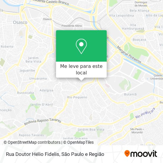 Rua Doutor Hélio Fidelis mapa