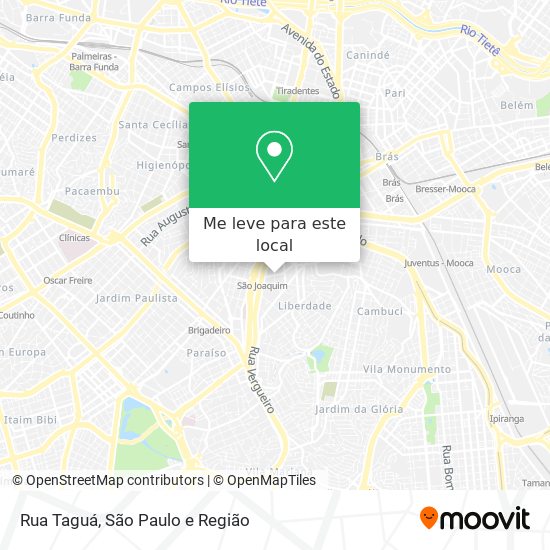 Rua Taguá mapa