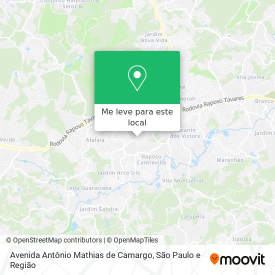 Avenida Antônio Mathias de Camargo mapa