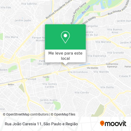 Rua João Caresia 11 mapa