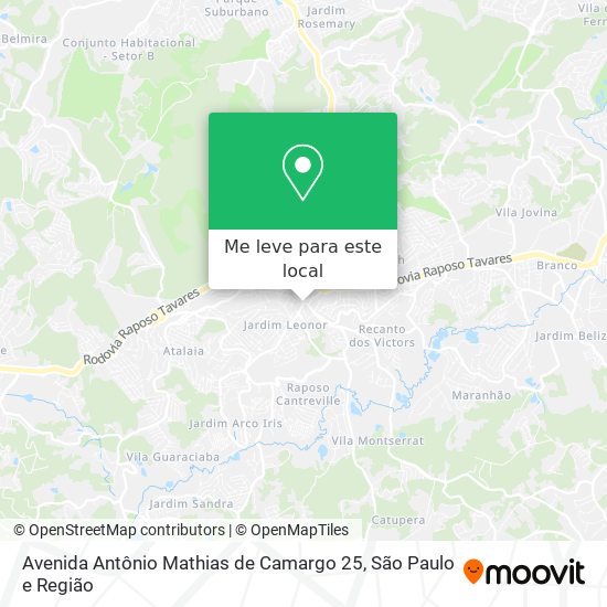 Avenida Antônio Mathias de Camargo 25 mapa