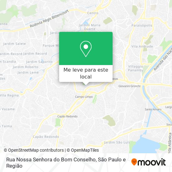 Rua Nossa Senhora do Bom Conselho mapa