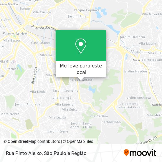 Rua Pinto Aleixo mapa