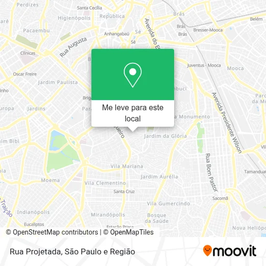 Rua Projetada mapa