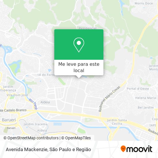 Avenida Mackenzie mapa