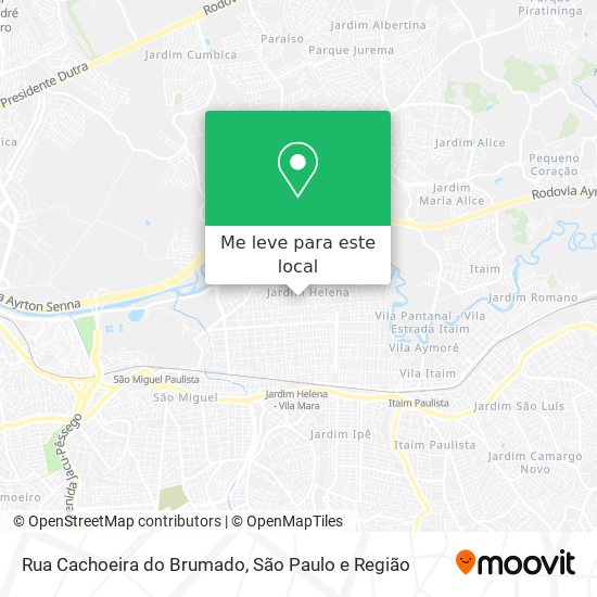 Rua Cachoeira do Brumado mapa