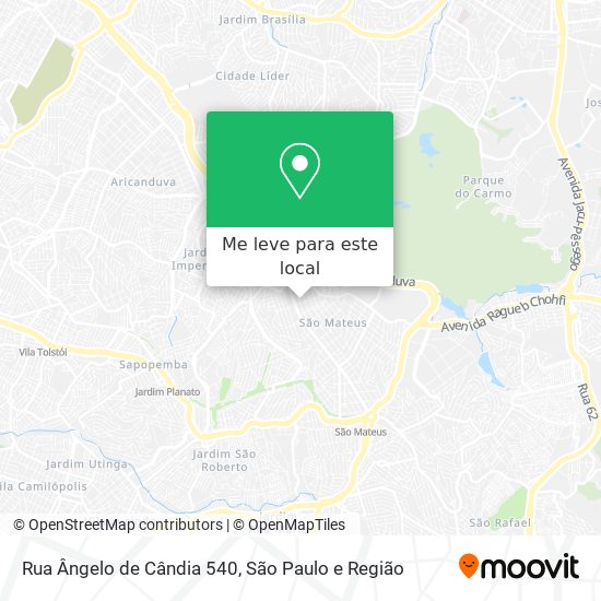 Rua Ângelo de Cândia 540 mapa