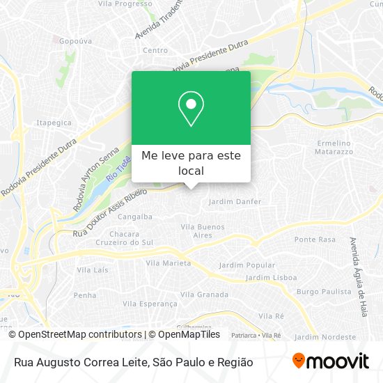 Rua Augusto Correa Leite mapa