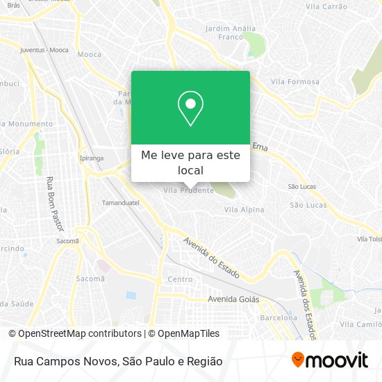 Rua Campos Novos mapa