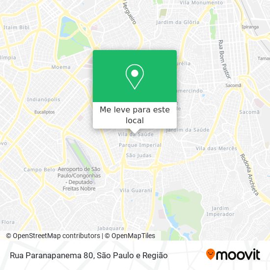 Rua Paranapanema 80 mapa