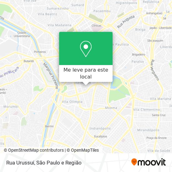 Rua Urussuí mapa