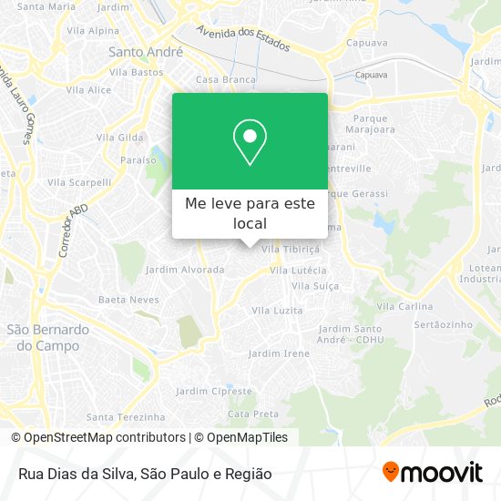 Rua Dias da Silva mapa