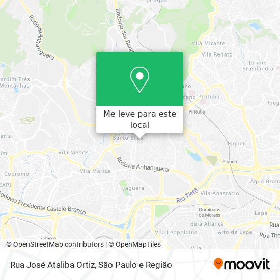 Rua José Ataliba Ortiz mapa