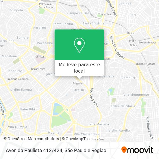 Avenida Paulista 412/424 mapa