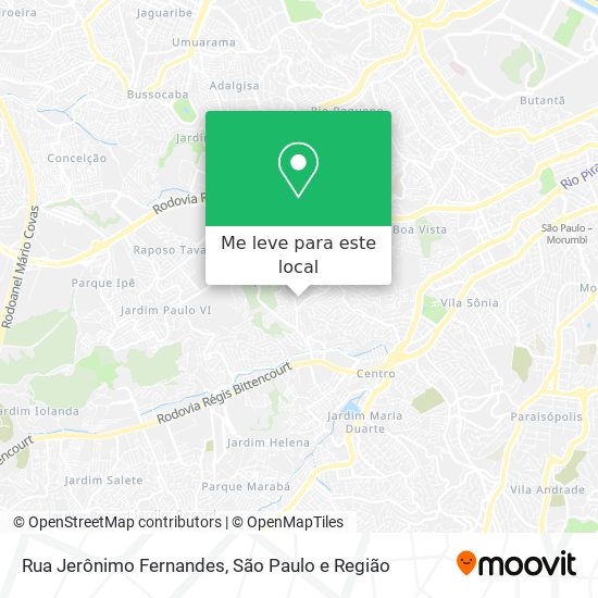 Rua Jerônimo Fernandes mapa