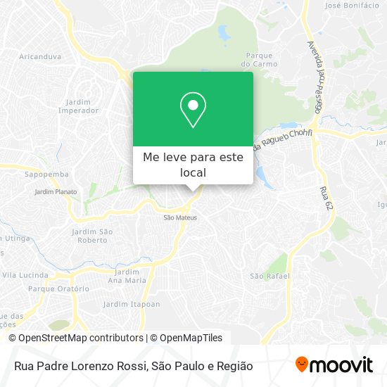 Rua Padre Lorenzo Rossi mapa