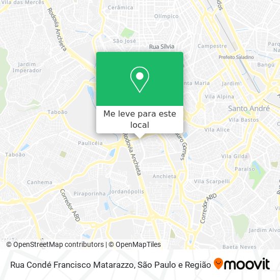 Rua Condé Francisco Matarazzo mapa