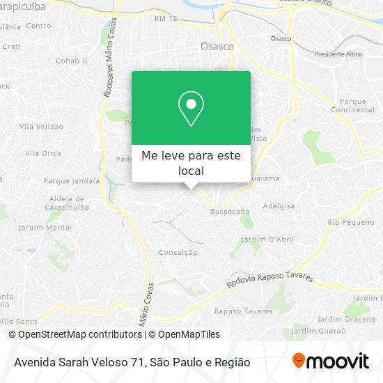 Avenida Sarah Veloso 71 mapa