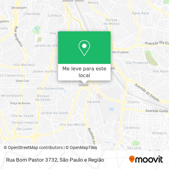 Rua Bom Pastor 3732 mapa