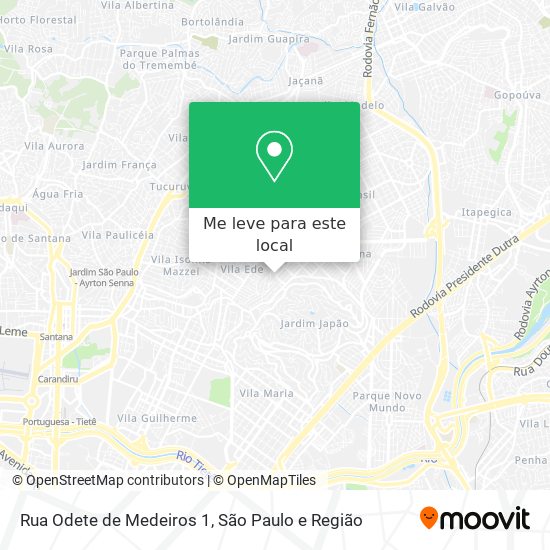 Rua Odete de Medeiros 1 mapa