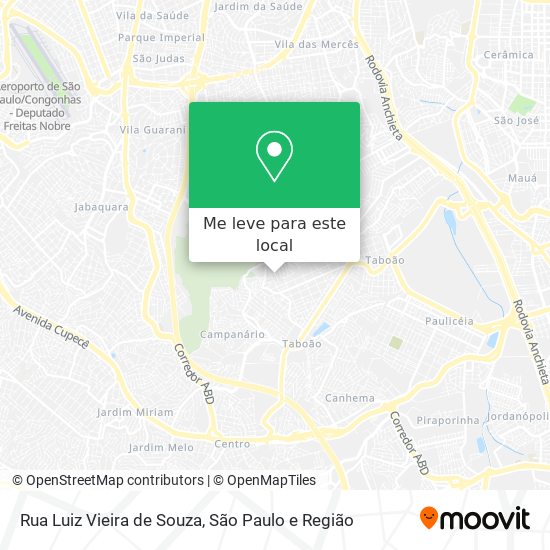 Rua Luiz Vieira de Souza mapa